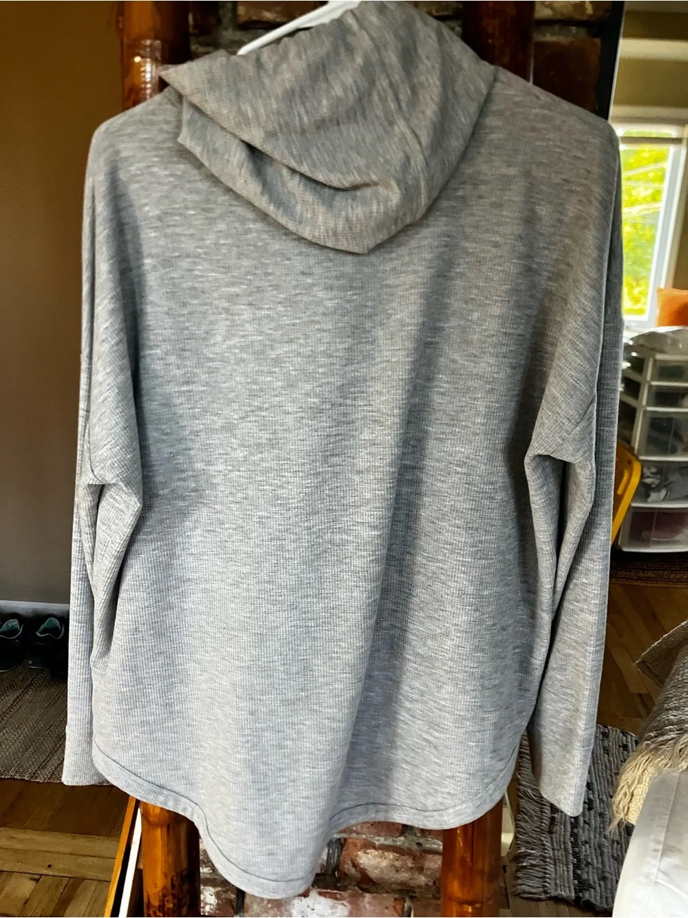 Michael Kors Gray Hoodie Pullover Sweatshirt Womens Petite Large PL